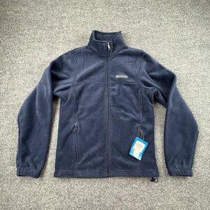 Columbia Fleece Jacket Full Zip Navy Blue Women’s XS New With Tags Pockets